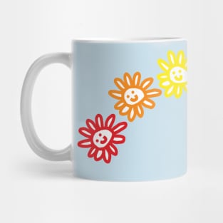 Smiley Daisy Pride Rainbow Mug